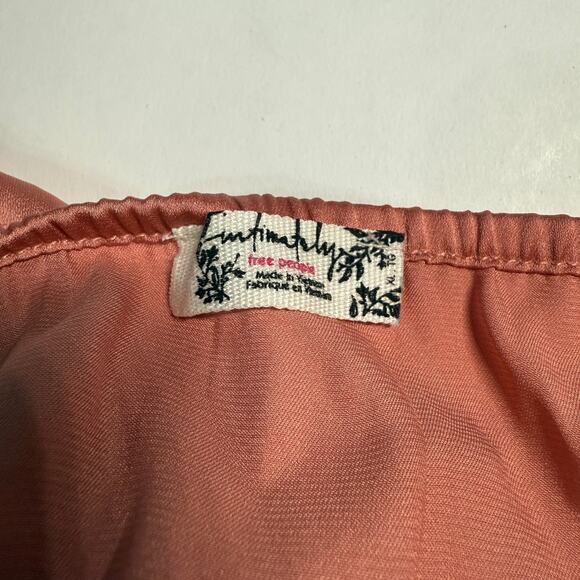 Free People XL Intimately FP City Cool Midi Slip Dress Canyon Clay Satin *flaw - Picture 3 of 12